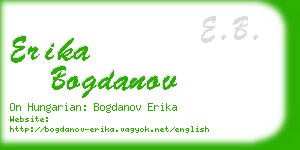 erika bogdanov business card